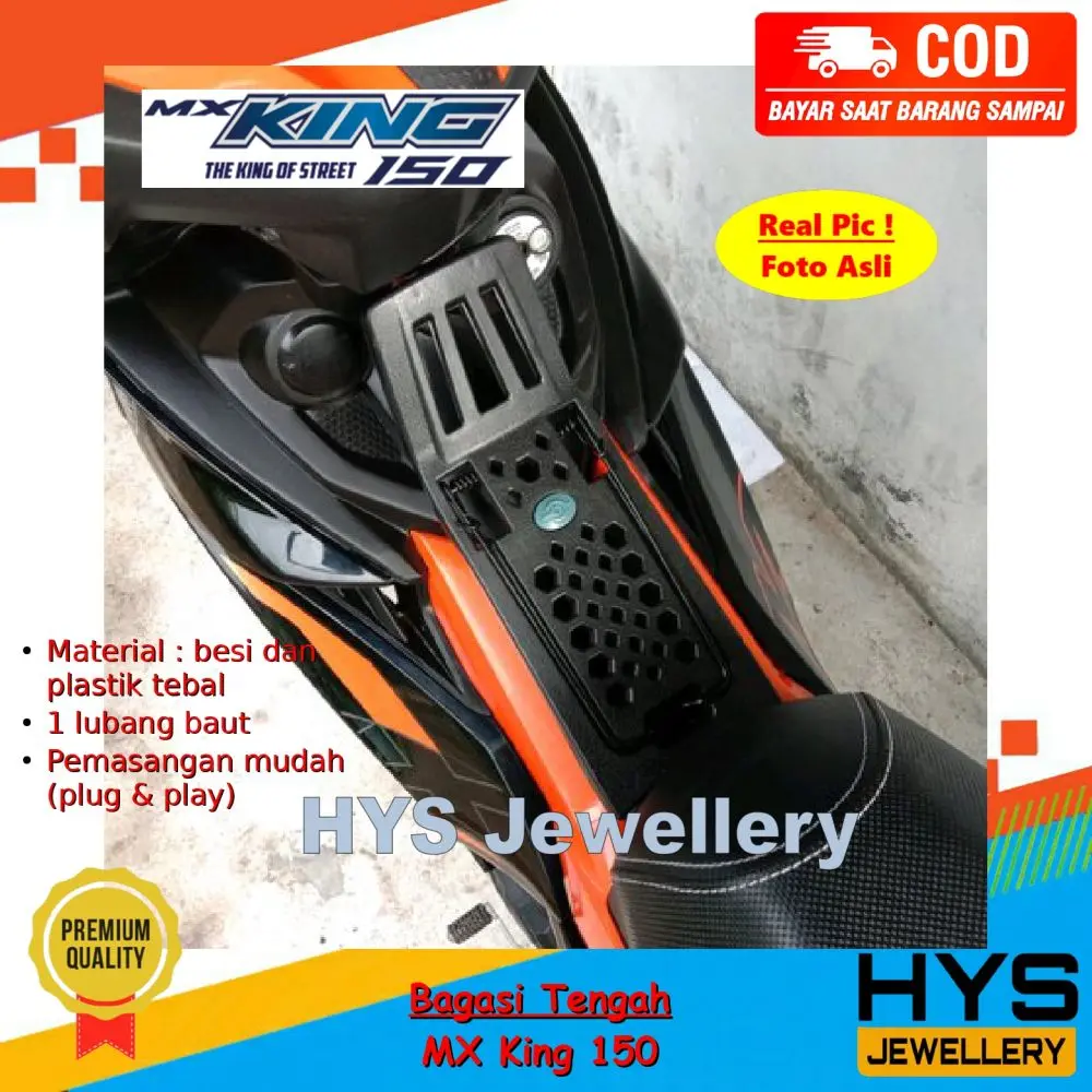 HYS Bagasi Jepit Tengah Jupiter MX King 150 - Penjepit dan Gantung Barang Variasi Motor YAMAHA