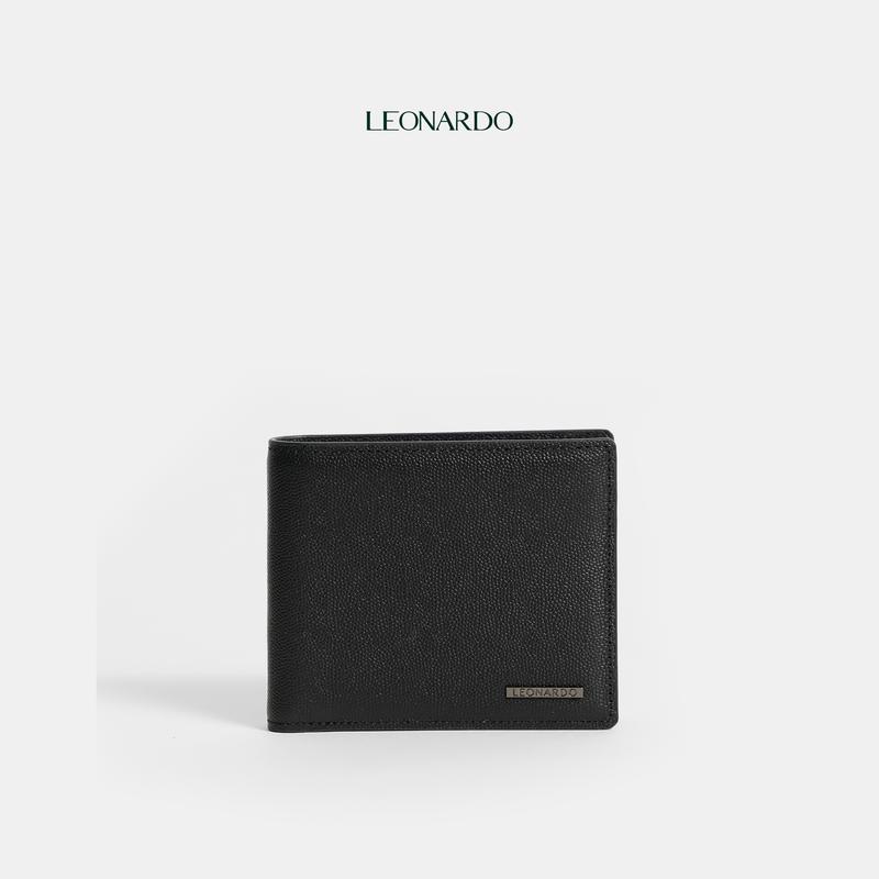 Ví Nam gập đôi Ryan chất liệu da vân Calfskin cao cấp mềm mại bền bỉ - LEONARDO