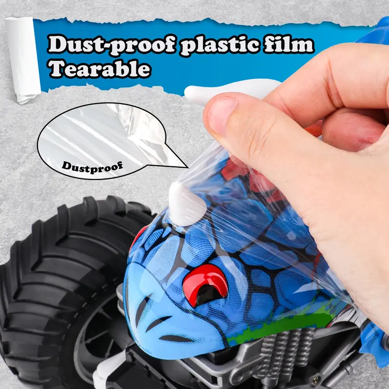 Remote Control Monster Truck, 1 Set 360 Degree Stunt Function Off Road Triangle Dragon Monster Truck Toy with Light & Music & Spray, RC Car Toy for Teenagers 6