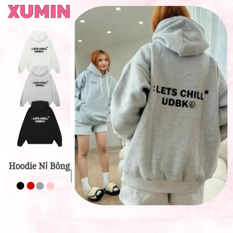 Áo Hoodie Top Women Nữ Nỉ Bông In 2 Mặt Nhiều Phân Loại