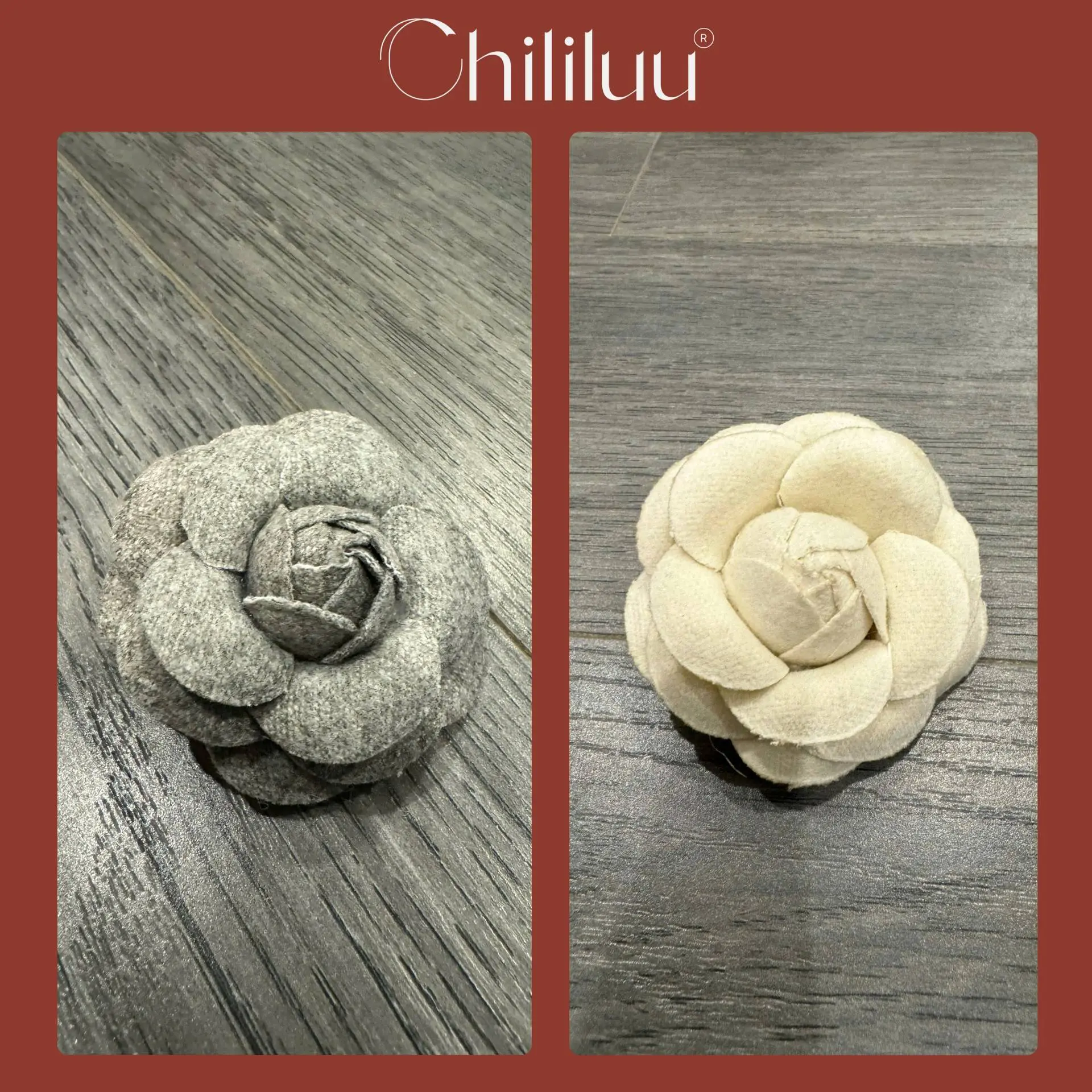 Hoa trà Chiiliuu phụ kiện ghim áo hoa trà sang chảnh