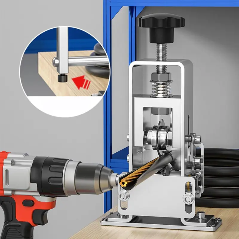 Máy Gọt Dây, Cầm Tay, Cầm Tay, Bền, Đa Chức Năng, Phụ Kiện, Chạy Bằng Khoan, Để Tái Chế, Cáp Vỡ, Cáp Thiếc, Cáp Điện 6