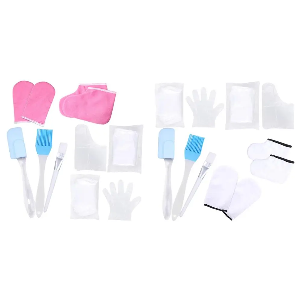 Paraffin Wax Melting Gloves Booties Beauty Tools Silicone Scraper Thick Wax Liners for Hand Feet Care SPA Bath ,Wax Melting Machine ,Home Use