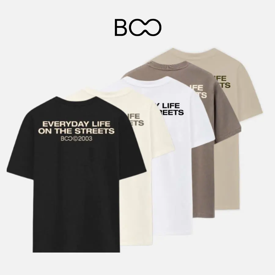 Áo Thun BOO Unisex Regular In Graphic Everyday Life On The Streets Chất Liệu Cotton