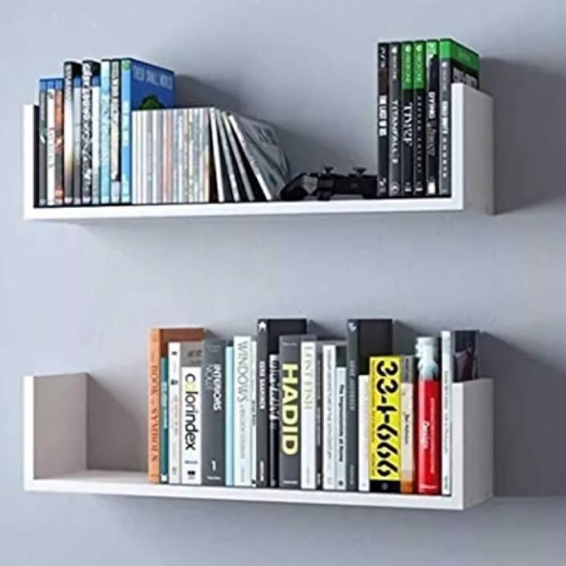 Dections Rak Buku Dinding Tempel Gantung Minimalis 100x15cm Hiasan Dekorasi Aesthetic Rumah 1 Buah Kuning 8