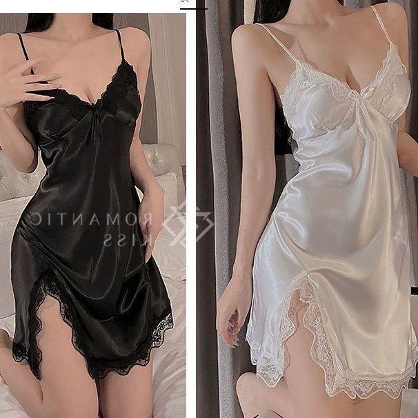 Váy Ngủ Ren Có Dây Đeo, Phong Cách Dễ Thương Và Gợi Cảm, Cảm Giác Tự Nhiên, Đồ Ngủ Cho Phụ Nữ, Thích Hợp Cho Mùa Xuân Và Mùa Thu, Gợi Cảm Và Quyến Rũ, Có Đệm Ngực, Thích Hợp Cho Học Sinh, Hàng Mới Về, 2024 0