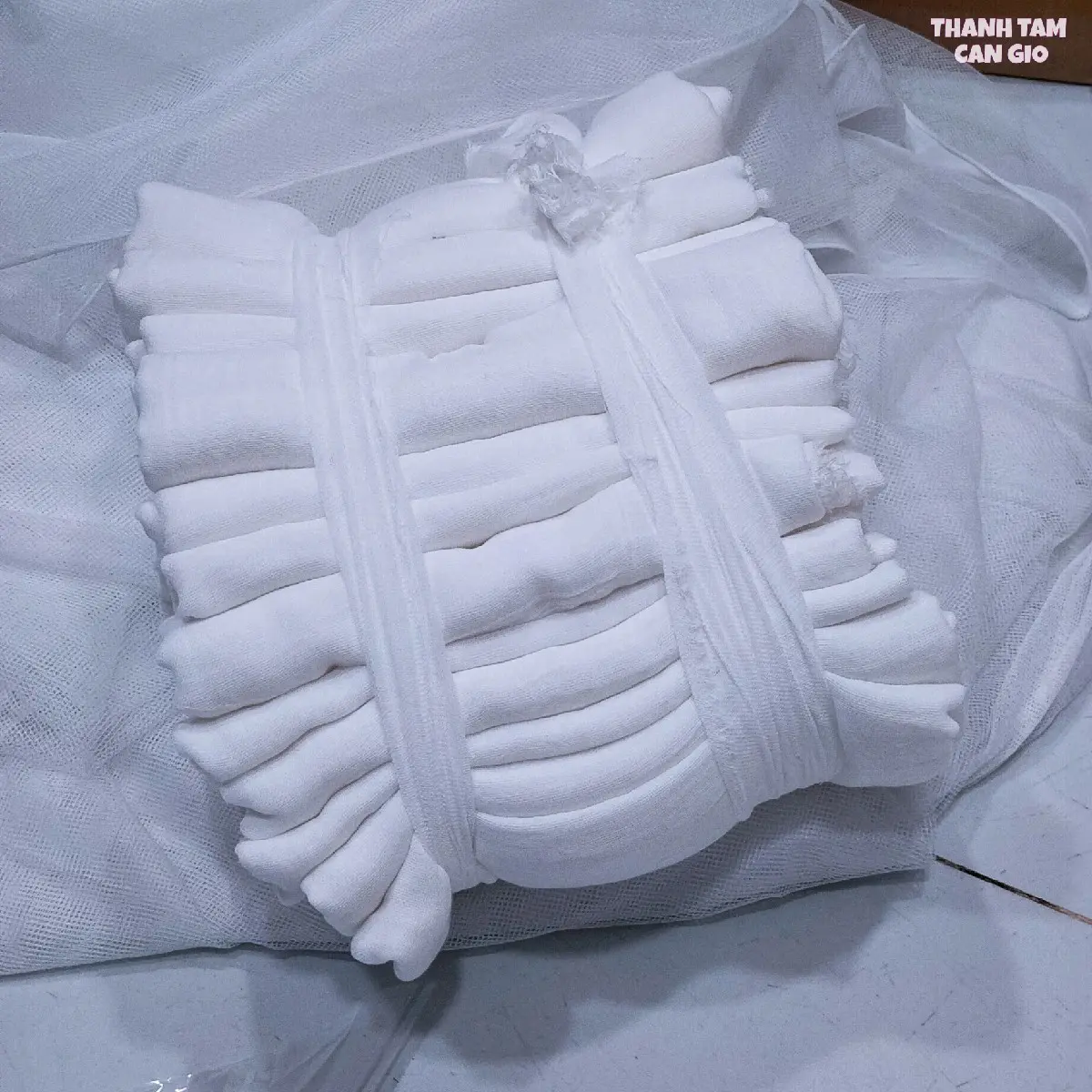 Vải Gạc Xô Cotton / Gạc Mùng Xô Trắng