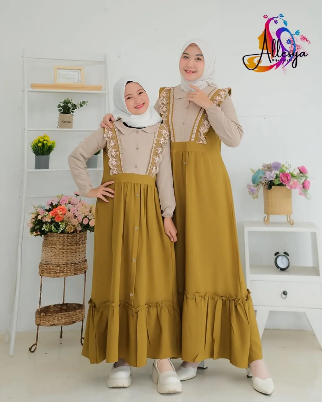 SISCA DRESS ORI BY ALLEYA STYLE COUPLE IBU DAN ANAKK , GAMIS IBU DAN ANAK, GAMIS COUPLE