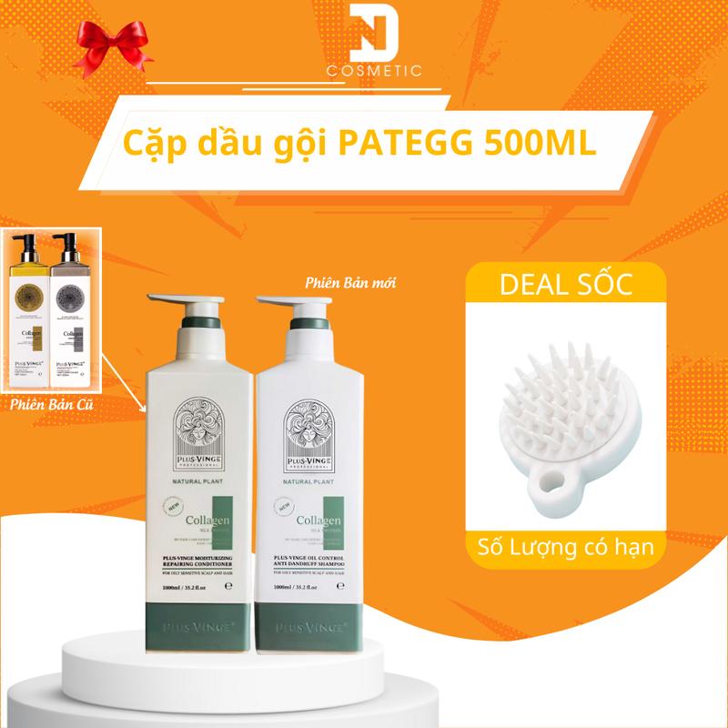 Cặp dầu gội Vinge Collagen Plus - Vinge Collagen Plus 1000ml - Dầu Gội Xả Phục Hồi