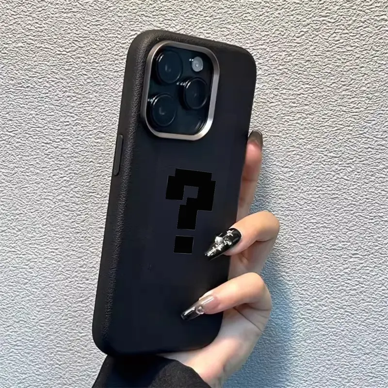 yukiijess Case For Lychee Soft Infinix Smart 9 Hot 50 Pro Hot40Pro Note 40 Pro Smart 8 Pro 7 6 5 Spark 20C Note 30 Pro Hot 30 Play 12Play 11 10 9Play Spark GO 2024 P55 Casing Ponsel Tanda Tanya Mosaik Anti Jatuh Silicone Cover 3