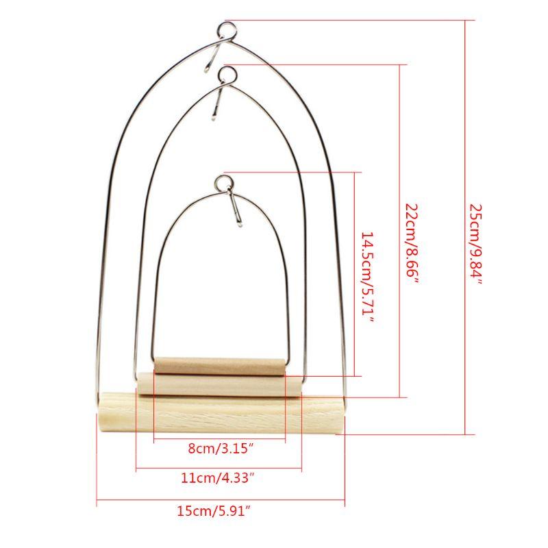 Product Introduction of Natural wooden pet bird U-shaped perch swing 10