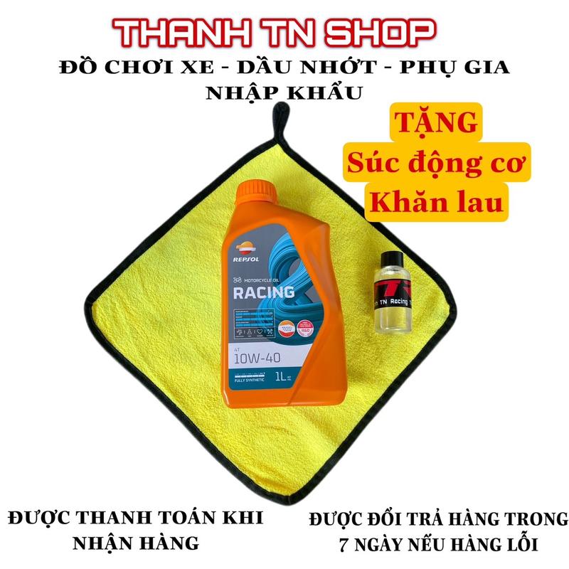 Dầu nhớt Repsol racing 10w40 1L tặng 1 khăn - 1 súc động cơ