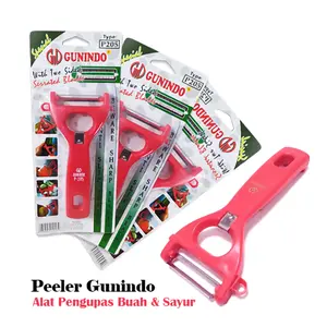 Alat Kupas Kulit Buah & Sayur Peeler Gunindo Multifungsi With Two Sided Serrated Blades