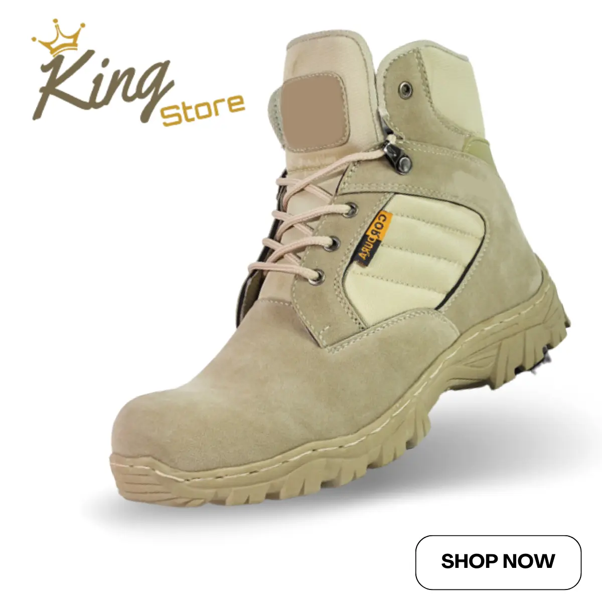 Sepatu Safety Boots Pria Dlta tactical gunung adventure Hiking Outdoor ujung besi 6INC