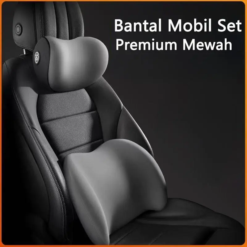 COD Bantal Leher Mobil Ergonomis – Sandaran Kepala Memory Foam Nyaman & Penyangga Punggung