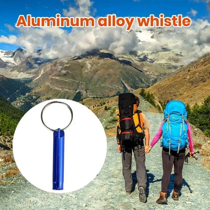 1Pcs Training Whistles Compact Size High Decibel Portable Aluminum Alloy Emergency Survival Keychain Whistles Camping Supplies