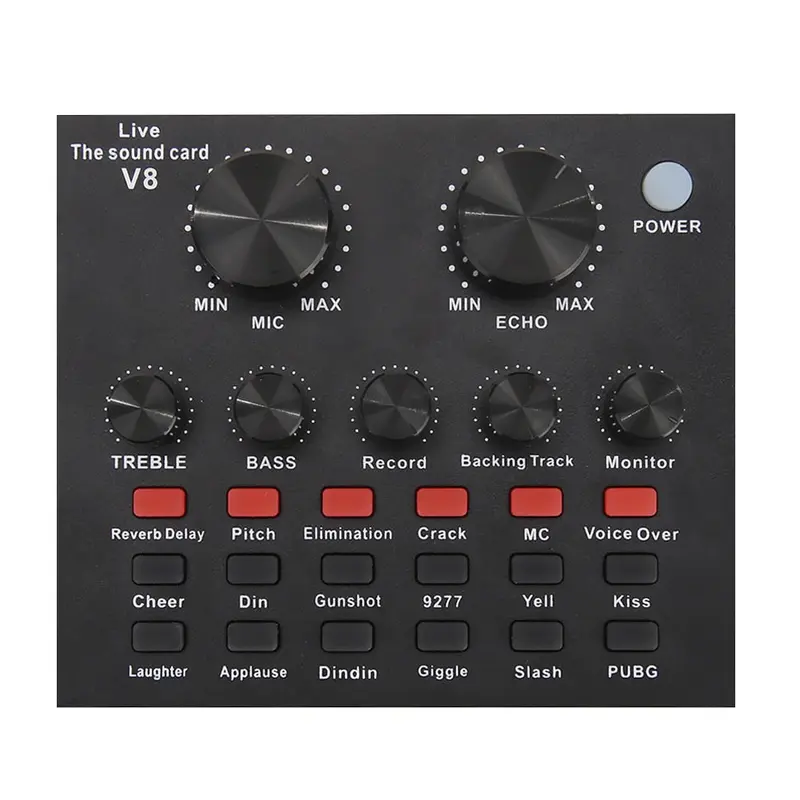 Alat Live Karaoke Mixer Sound card V8 Bluetooth Soundcard Audio Live Streaming Tiktok Youtube Smule Handphone Laptop 1