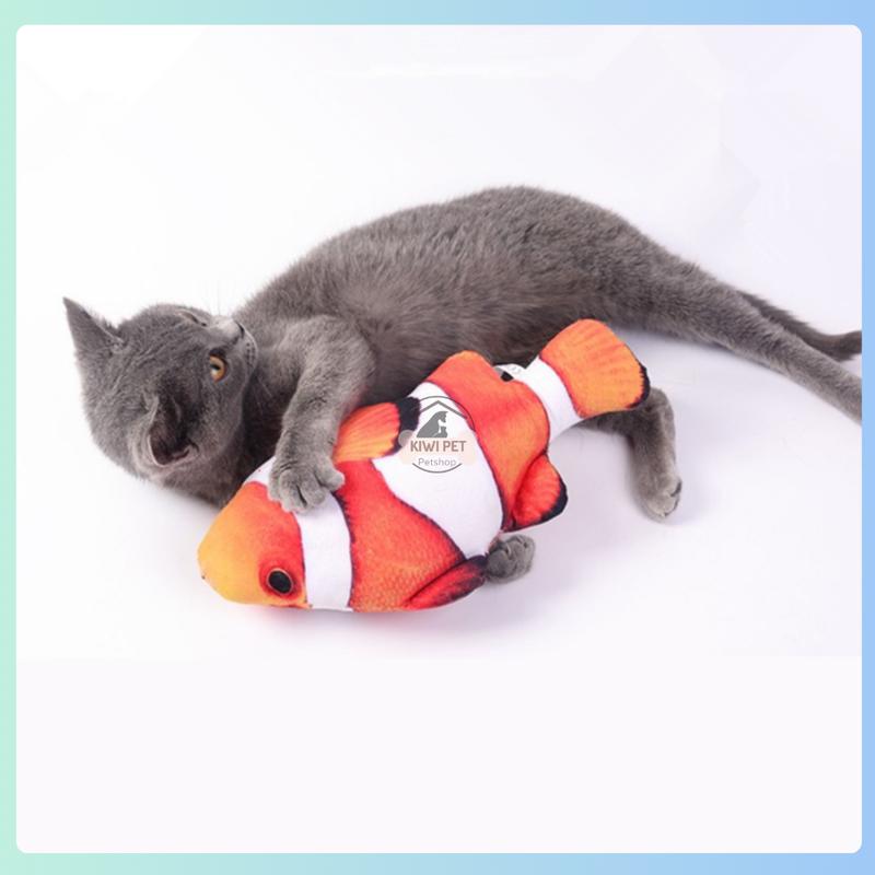 [40cm] Đồ chơi cho thú cưng size Lớn, Cá đồ chơi có CỎ MÈO cho mèo, Đồ chơi giảm stress cho mèo 5