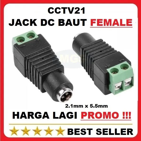 Jack DC Power Socket Konektor CCTV Female Baut