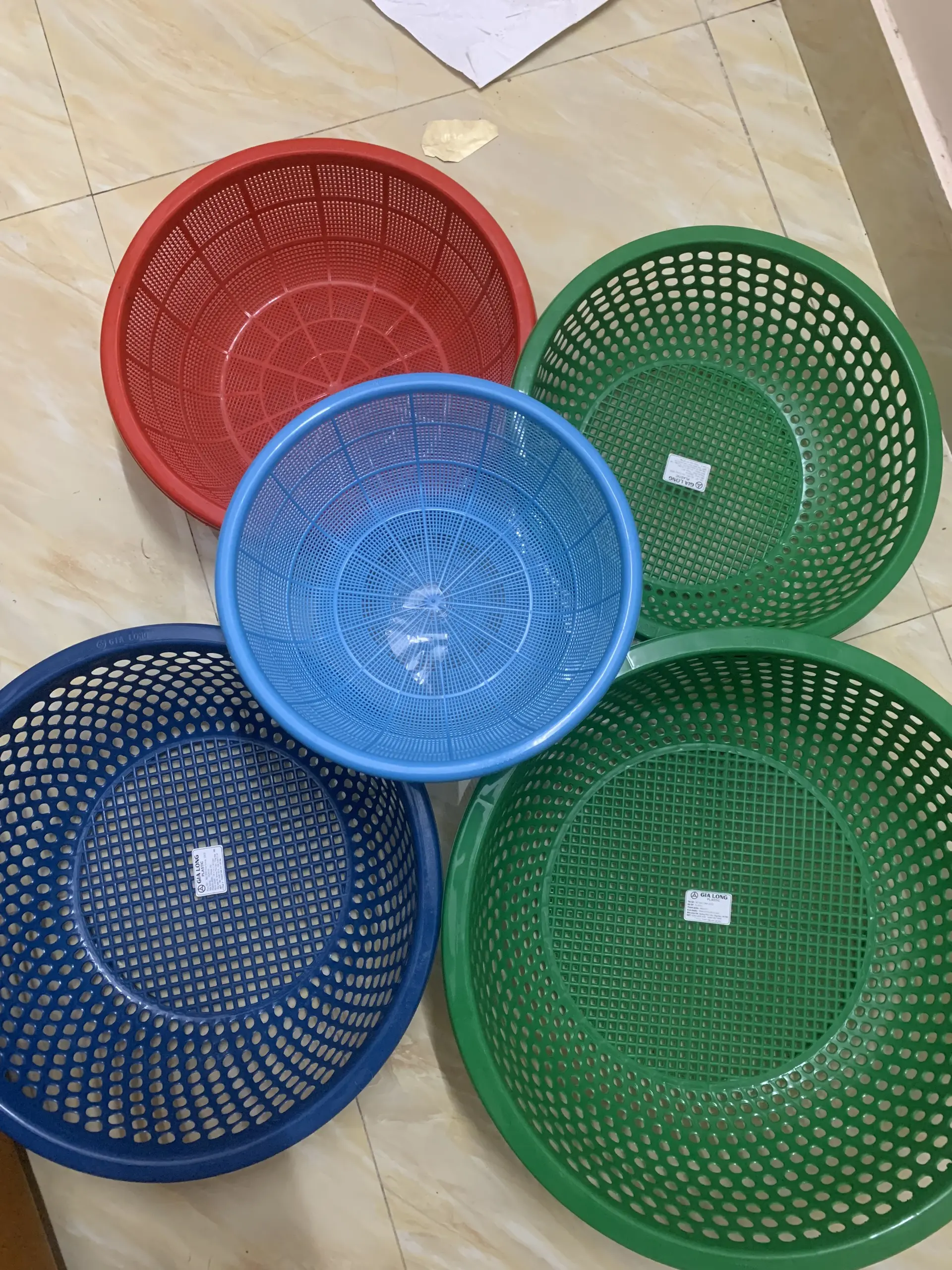 Combo 5 rổ giá nhặt rau màu ngẫu nhiên - Thương hiệu uy tín khay  đựng