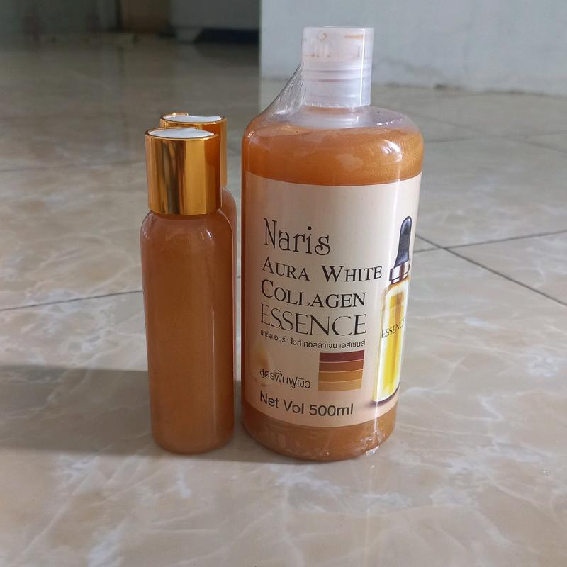 Naris aura white collagen essence 100ml Memutihkan Niacinamide Perawatan Tubuh Extract 2