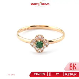 Cincin Emas Kembang Mata Biru 8K Wahyu Redjo CC-8K-31462471-31462475-PMR