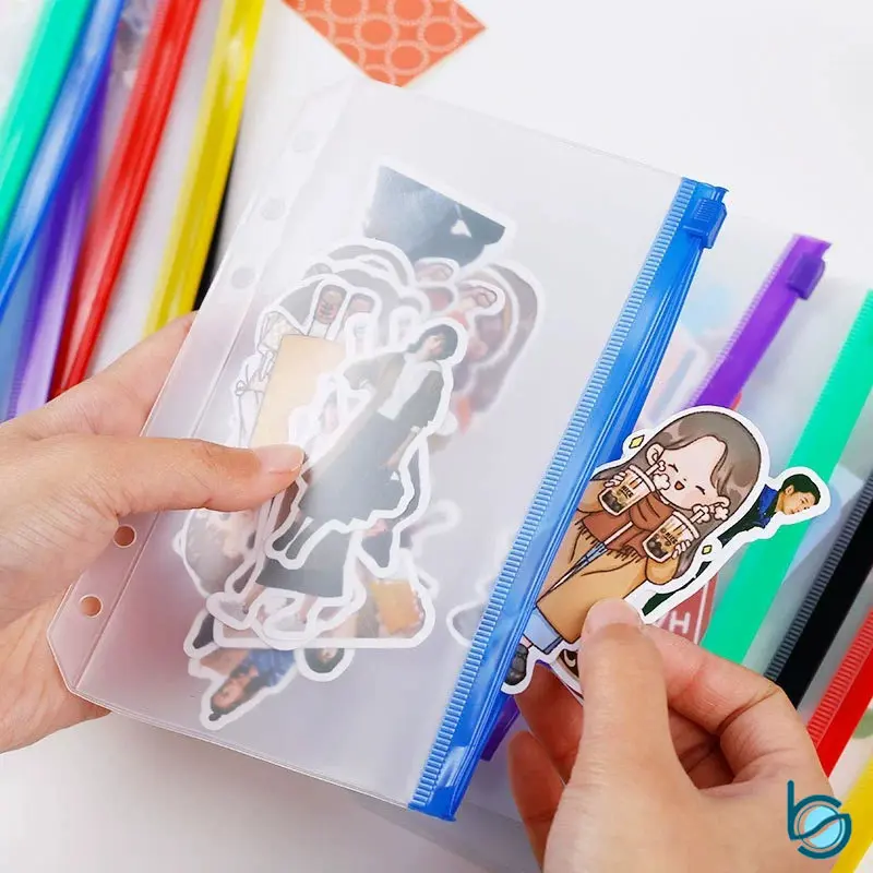 ZIPLOCK BINDER /Kantong Penyimpanan Tagihan/Binder Divider/Zipper Pocket/ZIPLOCK SLEEVE WARNA WARNI BINDER A6 ZIPLOCK KANTONG ZIPPER BINDER A5 A6 CARD LOOSE LEAF - Best Stationary 3