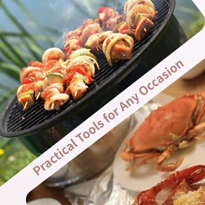 Crab Cracker with Tools, 1 Set Portable Crab Leg Cracker, Multifunctional Kitchen Seafood Tool, Household Crab Cracker, Outdoor Picnic Tool 5