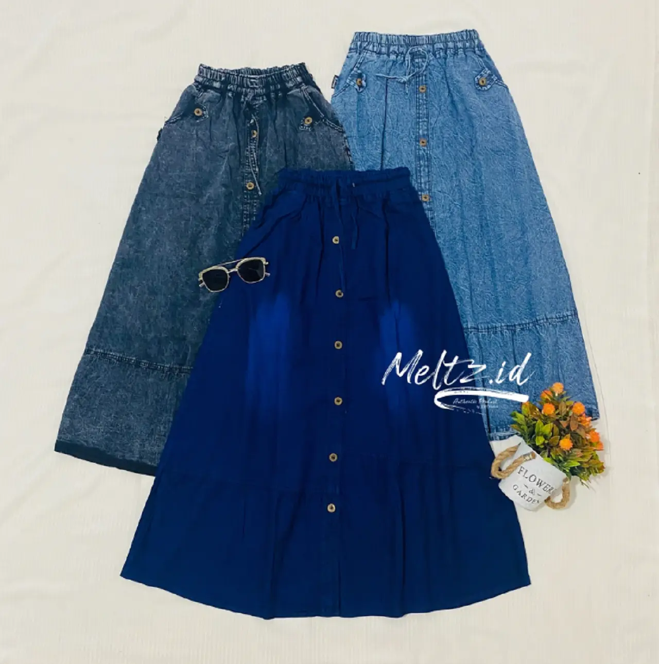 Rok Jeans Anak Tanggung Umur 10 Sampai 13 Tahun Fashion kekinian anak Perempuan