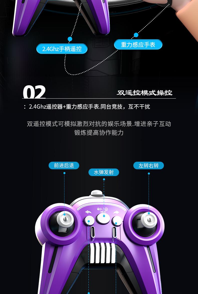 Product Introduction of Remote control tank six-wheeled stunt car gesture induction deformation swing arm climbing off-road remote control car children's toys 9
