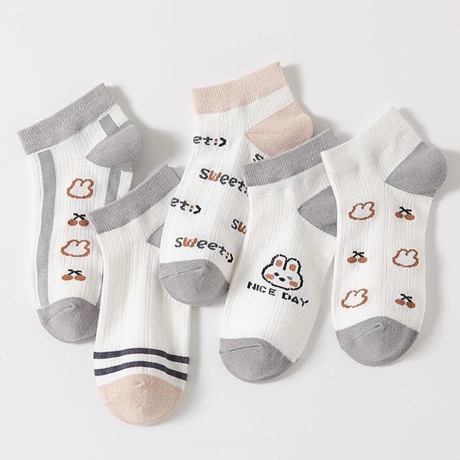 Tất cổ ngắn nữ họa tiết thêu dễ thương,vớ cổ ngắn đáng yêu dễ phối đồ - Cherry Shop 6