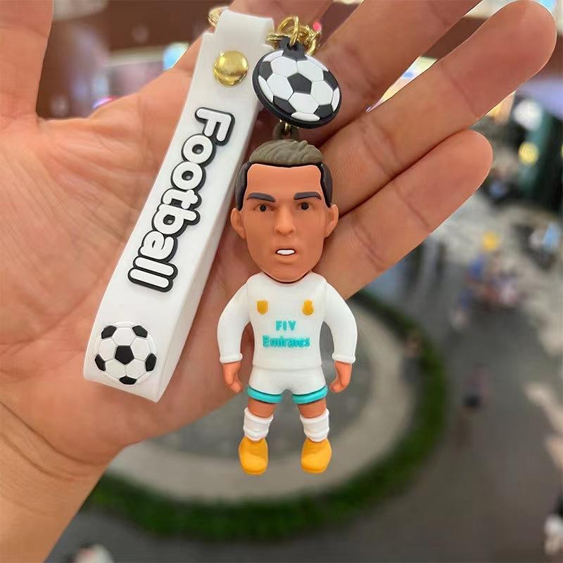 Product Introduction of No.10 football star keychain, cartoon Messi doll pendant, ornament bag, car keychain, gift 10