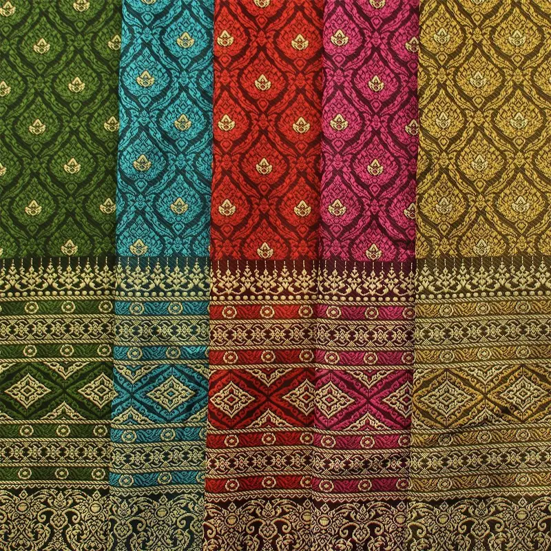 Vải Quần Áo Vải Jacquard, Phong Cách Dân Tộc Đông Nam Á, Myanmar Và Thái Lan, Váy Thẳng Và Váy Ngắn, Vải Một Mảnh Bàn Tay Giày 0