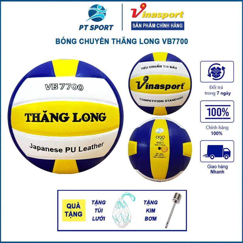 Bóng chuyền Thăng Long VB7700 | Da PU Nhám Nhật Đánh Êm Tay Đạt Tiêu Chuẩn Thi Đấu [Tặng túi lưới + kim bơm] Nam Sport