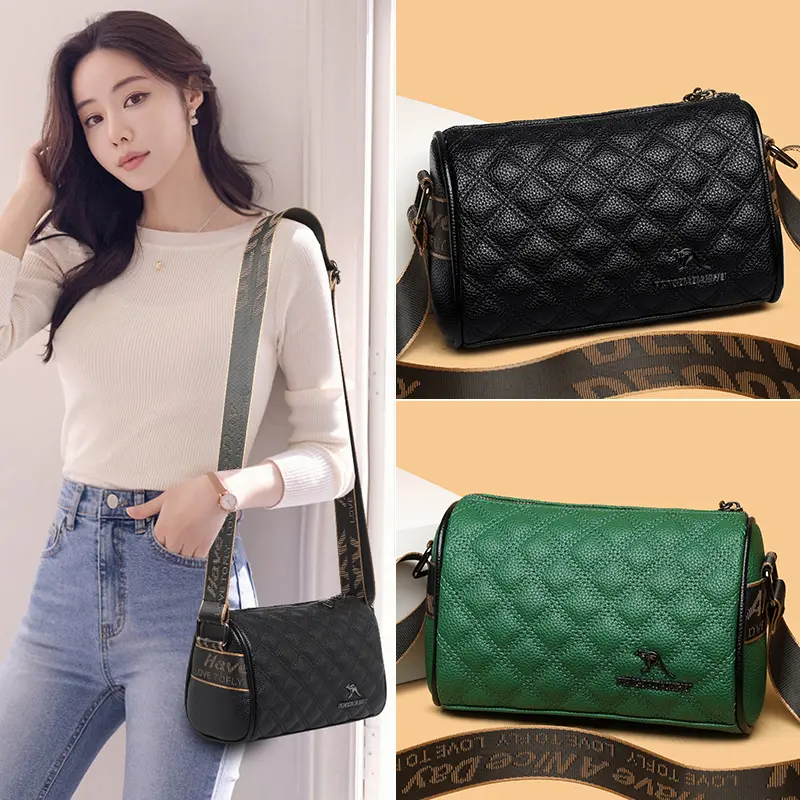 Luxury Design Women Crossbody Bag PU Leather Shoulder Bags For Girls Large Capacity Makeup Storage Bags