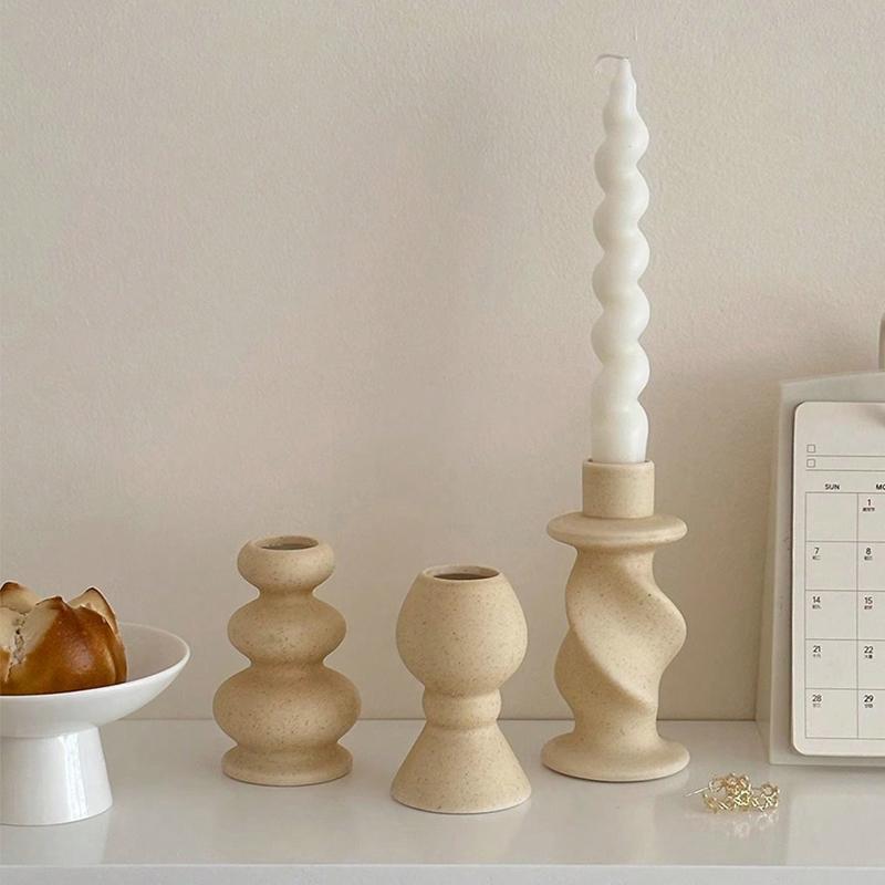 Product Introduction of Ceramic Candle Holder, 1 Count Vintage Candlestick Holder, Decorative Candle Holder for Home Decor, Gift Ideas, Ornaments 4
