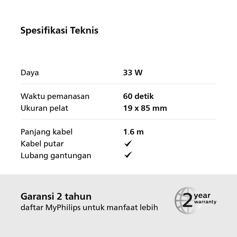 Philips | Straightener StraightCare Essential | Catokan Rambut | Rambut Lurus dengan Perlidungan Keratin Teknologi | HP8401/00 6