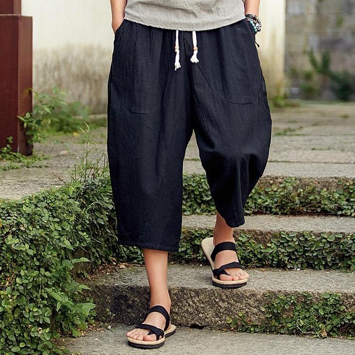 Quần lửng chất đũi nam cao cấp, Hàng kỹ, Phom chuẩn, Lên dáng đẹp, Mặc thoáng nhẹ, Thấm hút mồ hôi...... Menswear