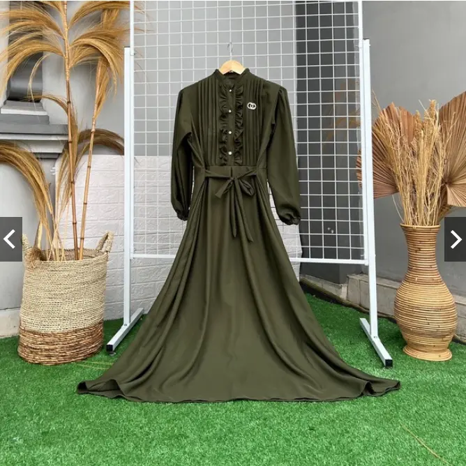 CRINCLE SHAKILA DRESS WANITA FREE BROSS / MAXI DRESS SIMPLE ELEGANT / GAMIS WANITA MUSLIMAH 6