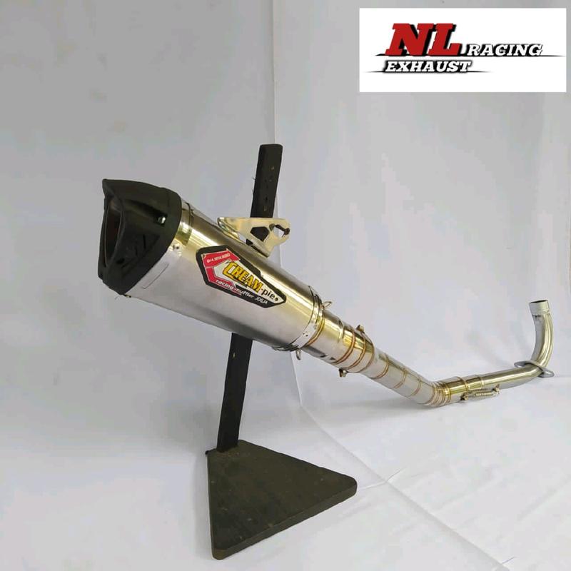 Knalpot Racing CREAMPIE Underbond Pnp Jupiter, Vega, Supra, karisma, smesh, Shogun, Blade, Revo, green, C70, Dll 3