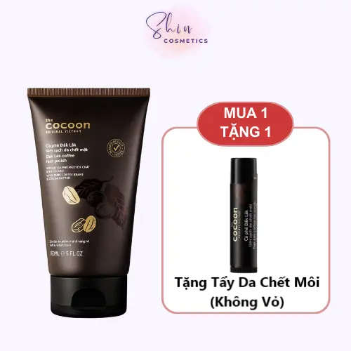 [Mua 1 Tặng 1 - Chọn Đúng Phân Loại] Tẩy Da Chết Mặt Cafe Đắk Lắk Cocoon 150ML Tặng Tẩy Da Chết Môi Cafe Đắk Lắk Cocoon 5G