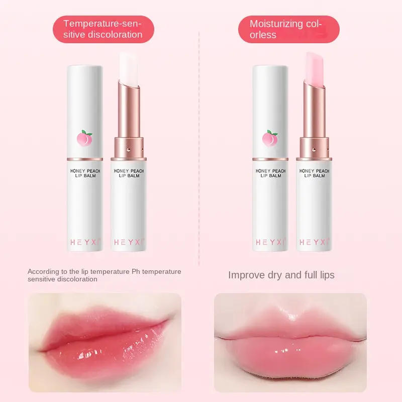 [5-7 Day Delivery] Vaseline Peach Lip Balm Temperature Change Lipstick Moisturizing Lasting Student Lip Mask Moisturize Skincare Aroma Daily Lip Care Peeling Soothing Comfort Moisture Moisturizer