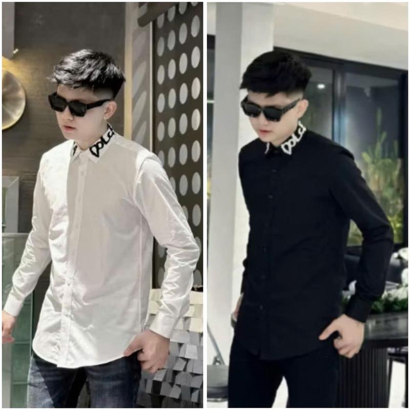 Áo Sơ Mi Nam Tay Dài Dày Dặn Form Đứng Boy Phố ST MEN STORE Menswear Shirt Cổ Tròn ☽...không.4 navy blue ☽...☾ hàn quốc