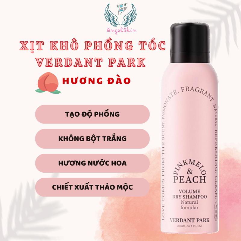 Xịt khô phồng tóc VERDANT PARK dầu gội khô kiềm dầu lâu bết mùi Đào đen hồng Pinkmelo Peach Verdantpark | ANGELSKIN Nữ Chăm Sóc Tóc