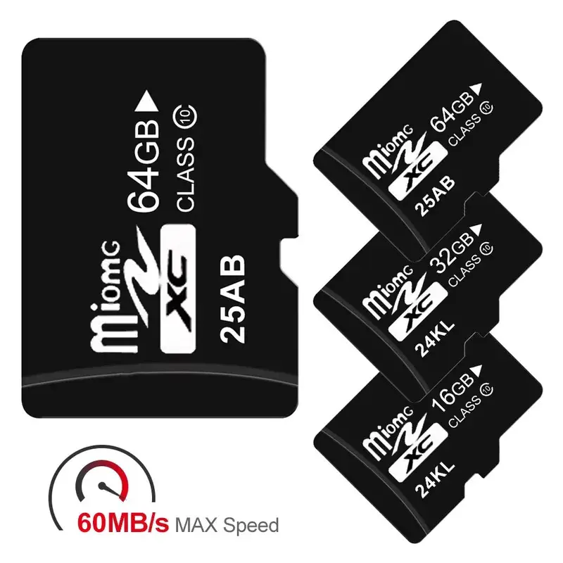 Thẻ nhớ Micro Thẻ TF, C10, Có sẵn trong 64GB, 32GB và 16GB, Tốc độ tối đa 60MB / s, Thẻ flash A1, Thích hợp cho điện thoại, máy tính bảng, máy ảnh, UAV, máy ghi hình ô tô, giám sát
