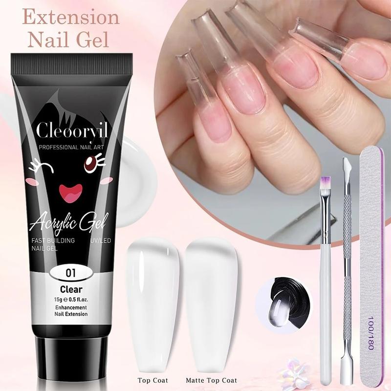 Product Introduction of Bộ Gel Làm Móng Poly, Nghệ Thuật Tự Làm, Bao Gồm Máy Dụng Cụ Cạo Lớp Biểu Bì, Khuôn Mở Rộng Ngón Tay, Bộ Làm Móng, Màu Sáng Bóng / Khỏa Thân, Bộ Dụng Cụ Làm Móng, Gel UV Nối Móng, Thích Hợp Cho Phụ Nữ, Thời Trang 21