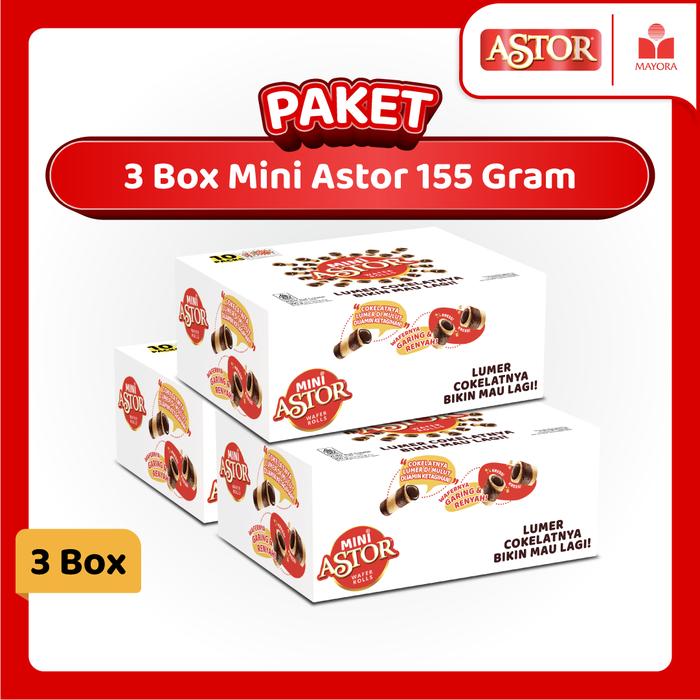 Gambar Paket 3 Box Mini Astor 155 Gram dari Mayora Kota Administrasi Jakarta Barat Tokopedia