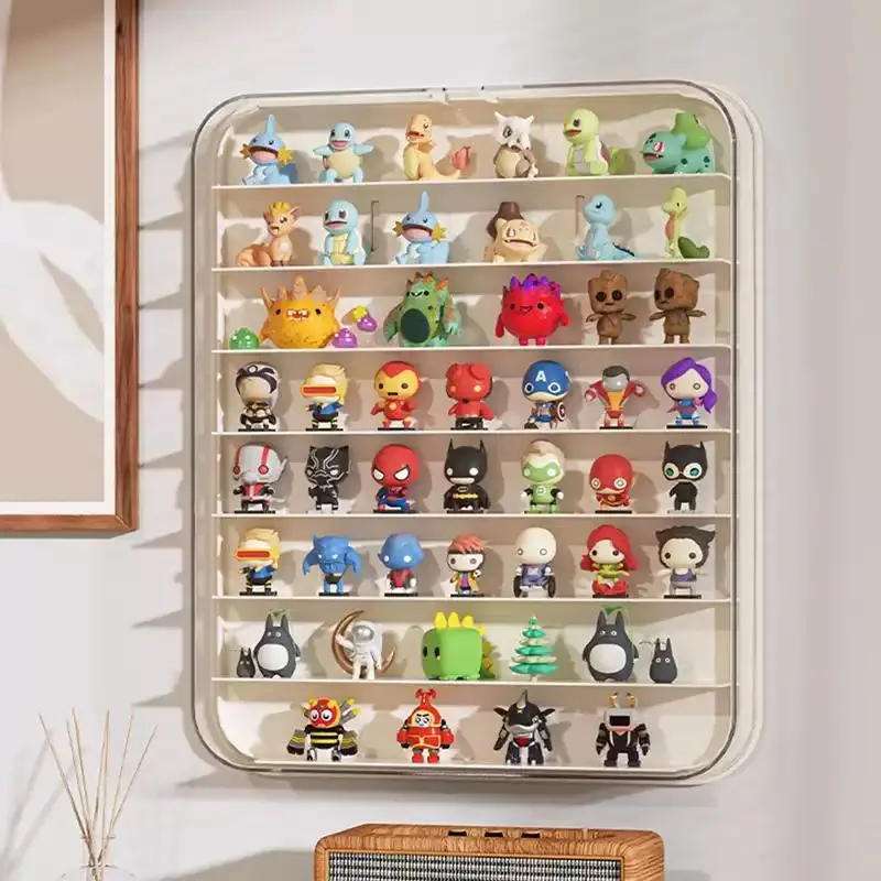 Storage Box ตู้โชว์ตุ๊กตา ตู้โมเดล 8ชั้น กล่องใส่โมเดล กล่องโชว์ ที่เก็บโมเดล ที่โชว์โมเดล ดีไซน์ติดผนัง ดีไซน์สวยงาม ทันสมัย สไตล์ยอดนิยม