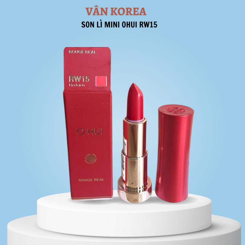  Son Môi Lì Trang Điểm .OHUl. Màu Đỏ RW15 Hàn Quốc -  Bám màu lâu trôi Cosmetic Mỹ Phẩm Nữ 