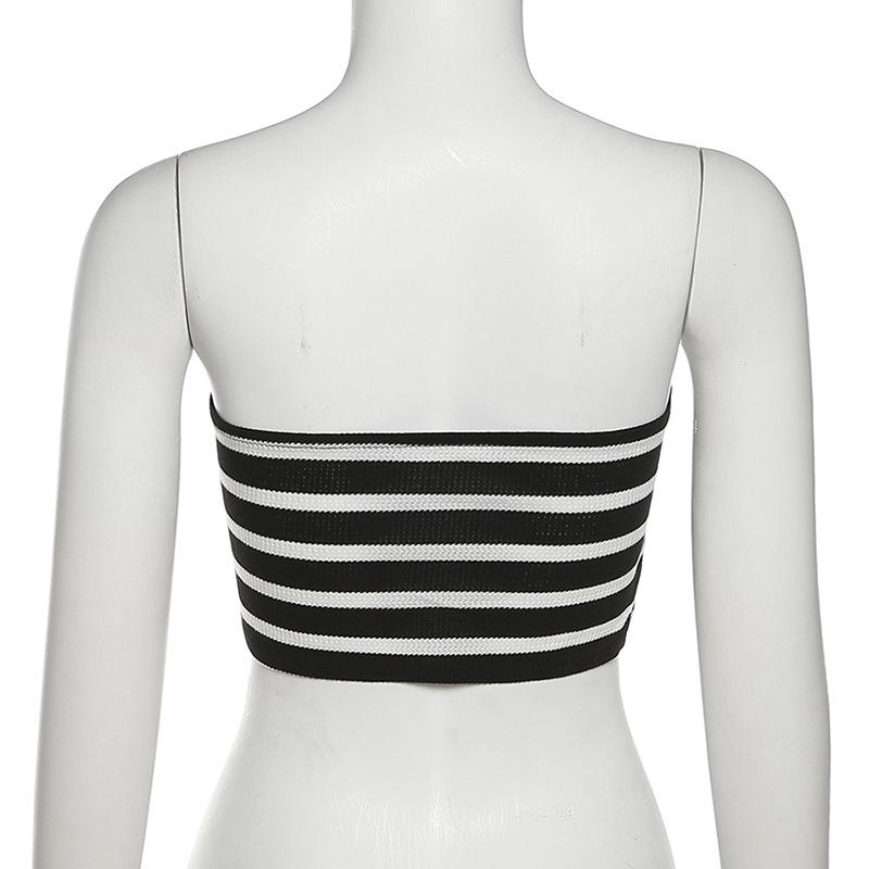 Product Introduction of Áo Ba Lỗ Cropped Xén, Thời Trang, Sọc, Gợi Cảm, Với Thiết Kế khoét Nữ Top Women Voi 7